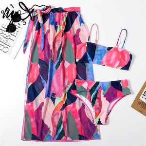 3 Piece Bandeau Bikini Sets