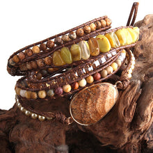 Load image into Gallery viewer, Boho Wrap Bracelets with Natural Stone