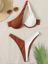 Load image into Gallery viewer, One-Shoulder Cut Out Brazilian Bikini