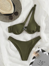 Load image into Gallery viewer, One-Shoulder Cut Out Brazilian Bikini