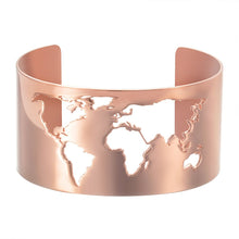 Load image into Gallery viewer, World Map Cut Out Travel Bangle