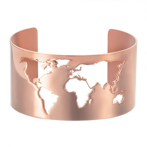 World Map Cut Out Travel Bangle