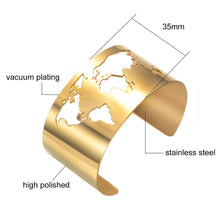 Load image into Gallery viewer, World Map Cut Out Travel Bangle