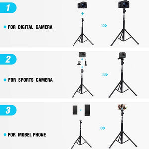 Black Selfie Stick/Tripod with Remote