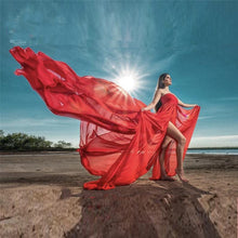 Load image into Gallery viewer, Extra Long Flowy Dress for Photoshoots