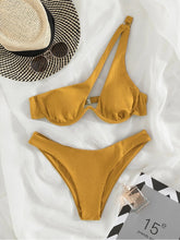 Load image into Gallery viewer, One-Shoulder Cut Out Brazilian Bikini